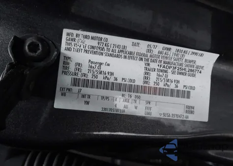 2017 Ford Focus Se from USA, damaged, VIN 1FADP3F25HL286774